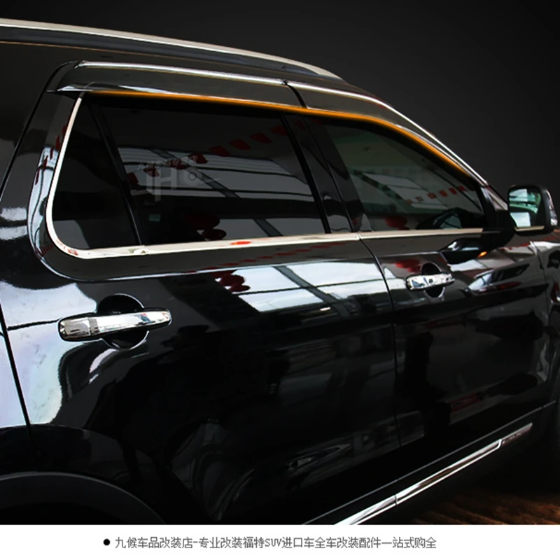 Window Visor Vent Sun Rain Guard Shields Deflectors For Ford Explorer 2011-2018