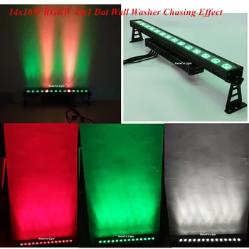 

2pieces outdoor led bar wall dmx 4in1 rgbw Dot Control LED Wall washer bar rgbw 14x10w