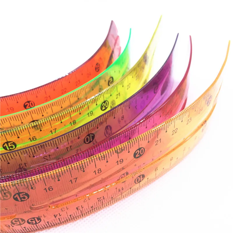 1 pcs Creative Soft ruler 30 cm Multicolur Soft ruler tape measure Used for school student office stationery Supplies