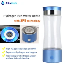 Hydrogen Generator Water Ionizer Bottle 380ml with SPE membrane PEM cell H2 Titanium Water Ionizator low ORP(China)