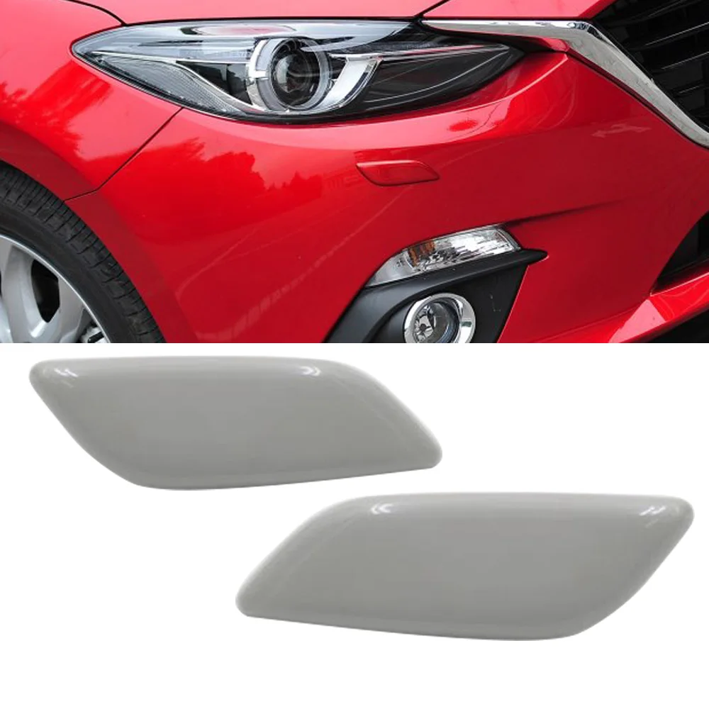 Left Headlamp Headlight Washer Nozzle Jet Cover Cap for Mazda 3 AXELA 2014-2016