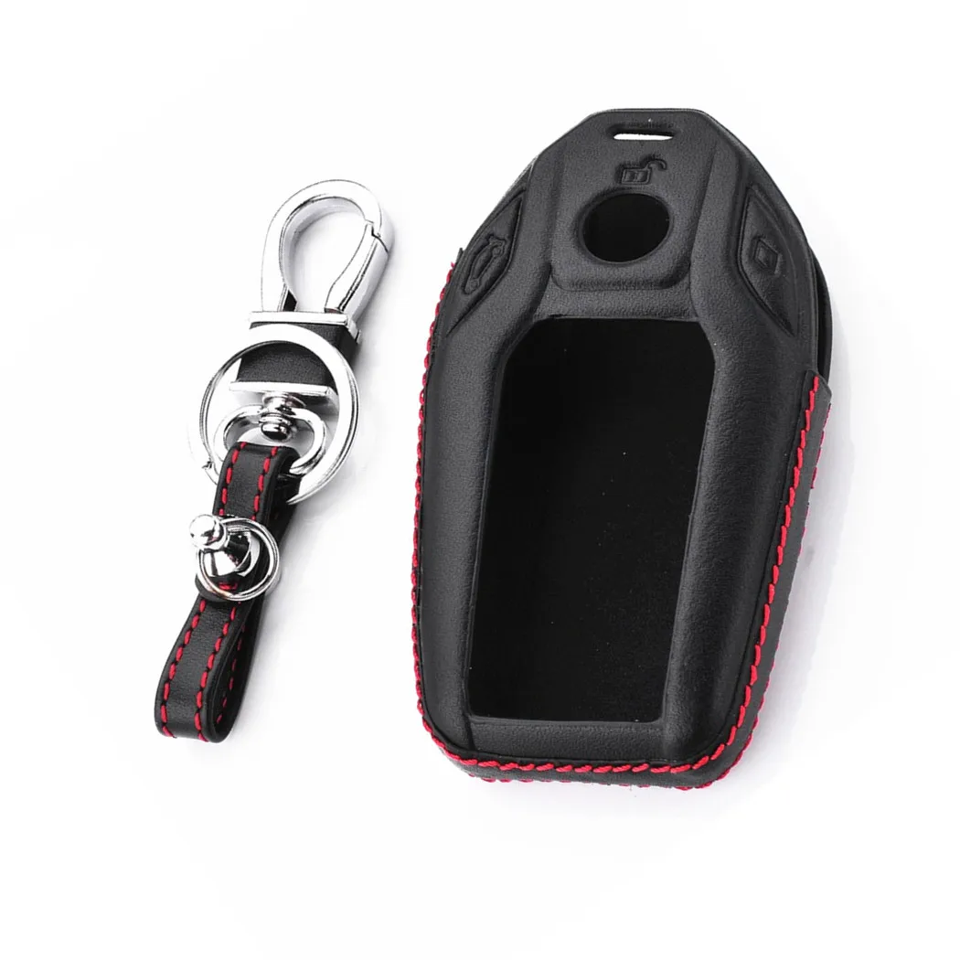 

WFMJ Leather Key Case Remote Keychain Bag Cover Skin For 2016 2017 2018 BMW 7 5 Series G11 G12 730i 740i 750i 760 i8 LCD Screen