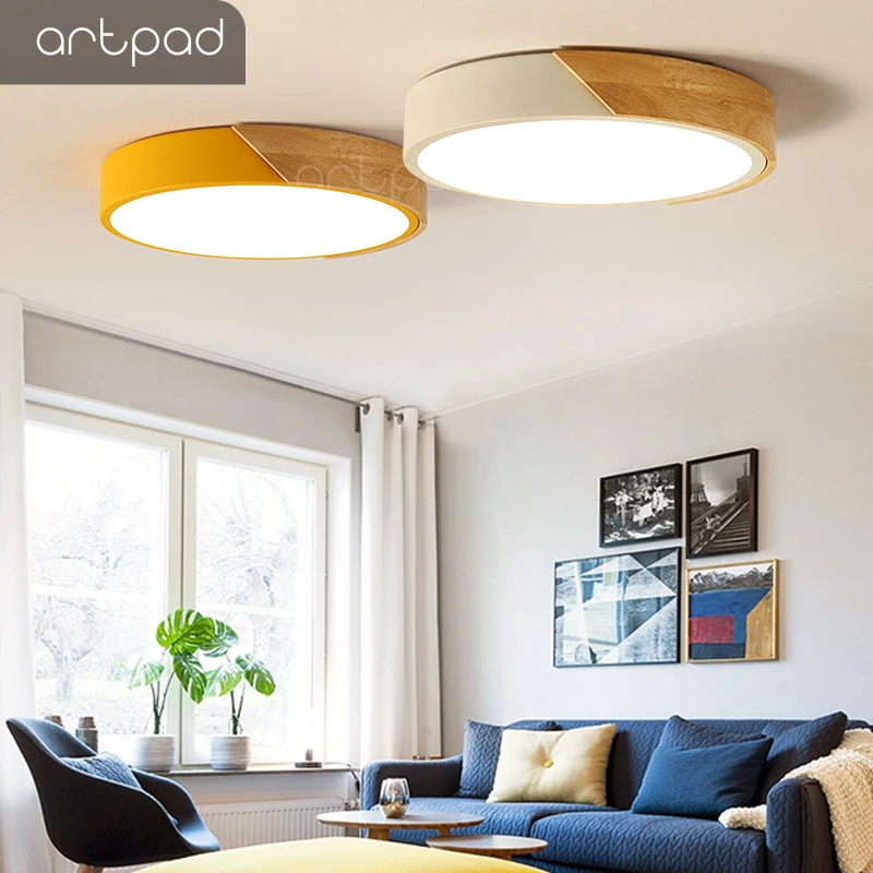 

Artpad Nordic Round Kitchen Ceiling Light Led Surface Mounted Dimmable Lighting Led Ceiling Bedroom Study Office Aisle Parlor
