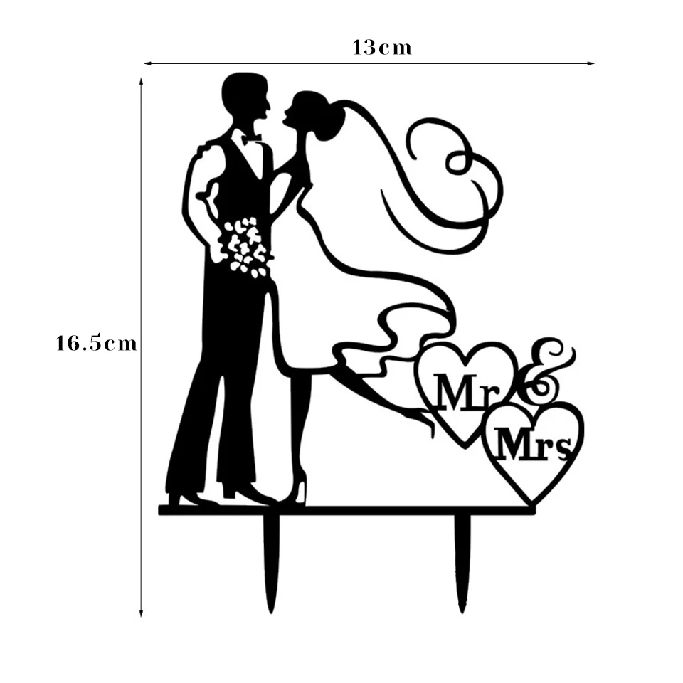 Tronzo/1 шт., акриловые топперы для свадебного торта, свадебные украшения для жениха и невесты, Новые Романтические вечерние топперы для торта