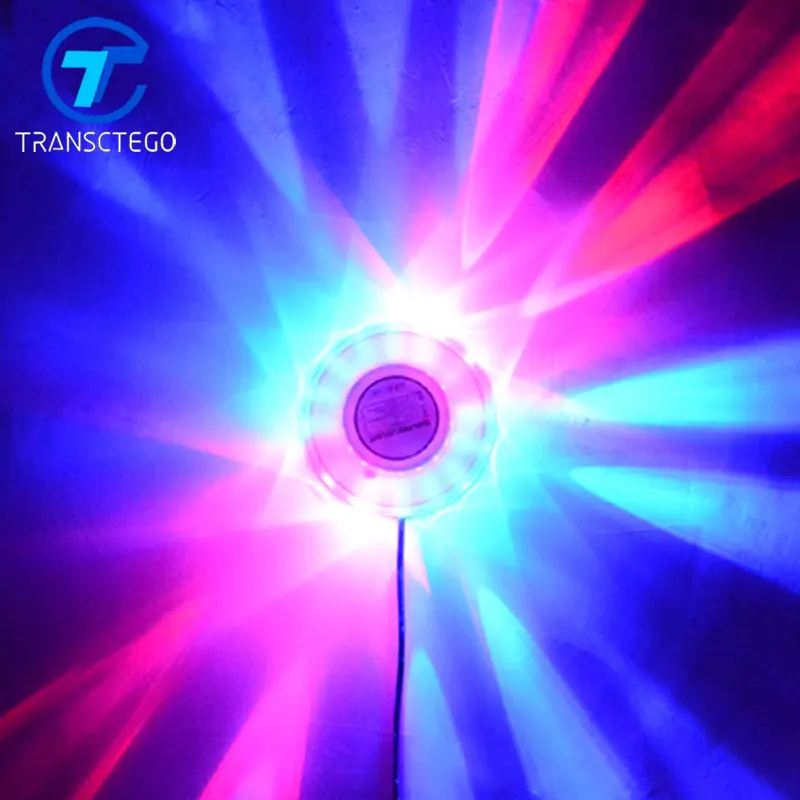 TRANSCTEGO Мини Лазерная Дискотека Свет этапа 48 светодио дный led RGB проектор Освещение подсолнечника бар DJ звук задний план настенные вечерние