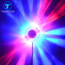 TRANSCTEGO Mini Laser Disco Stage Light 48 Led RGB Projector Lighting Sunflower Bar DJ Sound Background Wall Lights Party Lamp