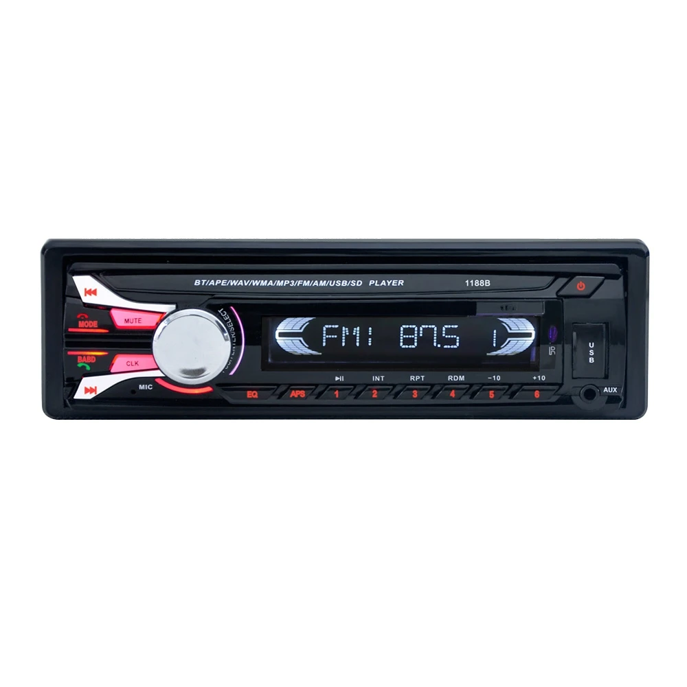 

1Din Car Radio 12V Car MP3 Player Bluetooth V2.0 Front Panel Auto Audio Stereo SD AUX USB Hands-free 1 Din Autoradio