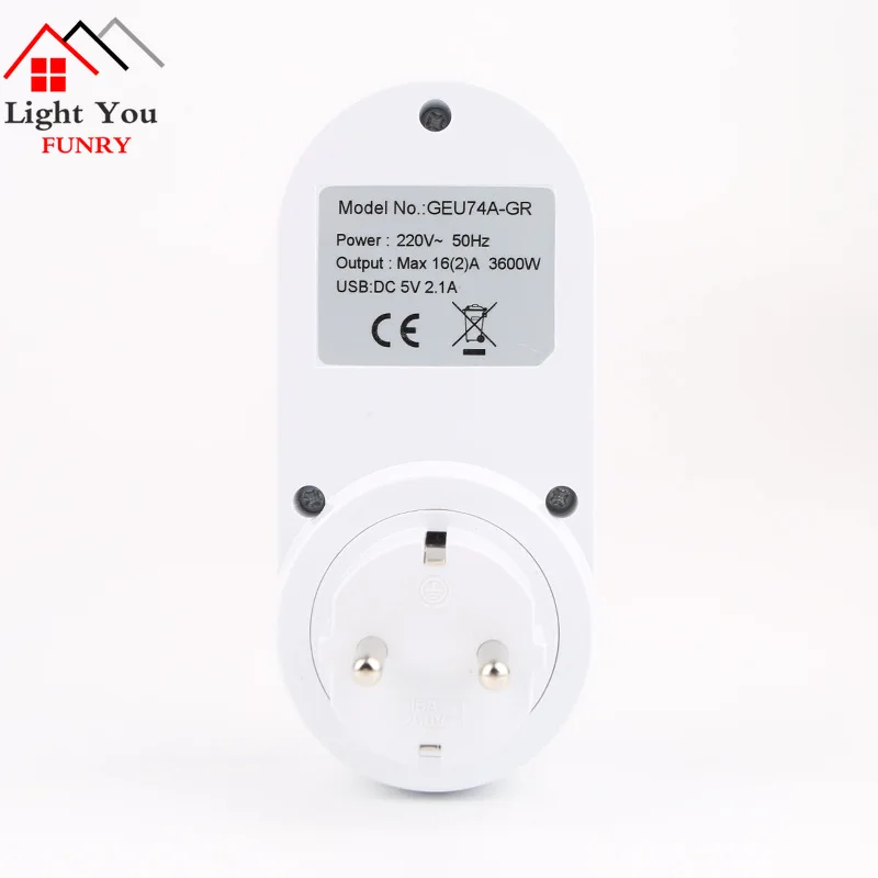 German Standard USB Charging Timing Socket Household Smart Countdown Power Switch Socket Energy Saving Socket 8 Hours