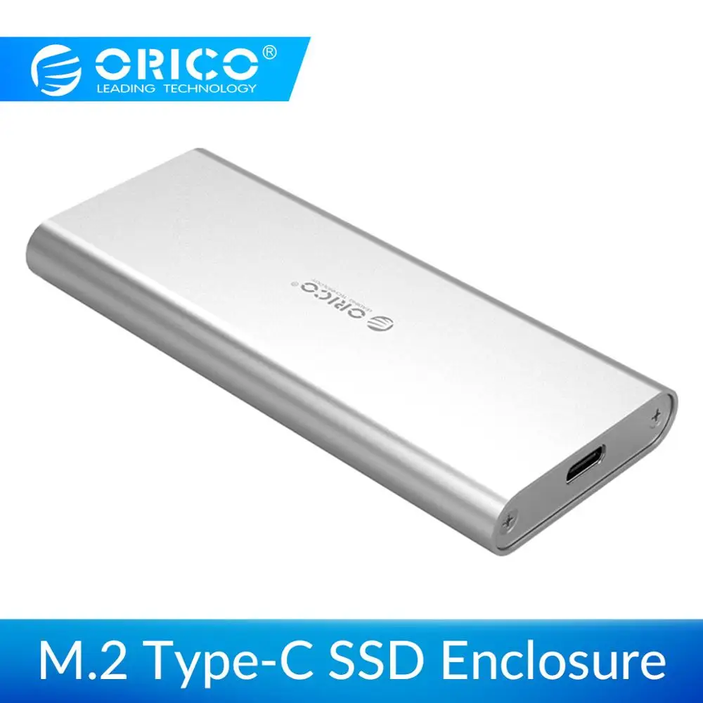 ORICO M.2 Портативный SSD жесткий диск случаях M.2 к Тип-C USB3.1 жесткий диск Алюминий корпус для 2230/2242/2260/2280 M.2 B-ключ 2 ТБ