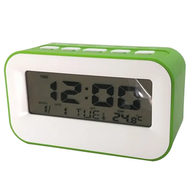 Backlight Durable Lightweight Digital Electronic Square Alarm Clock LCD