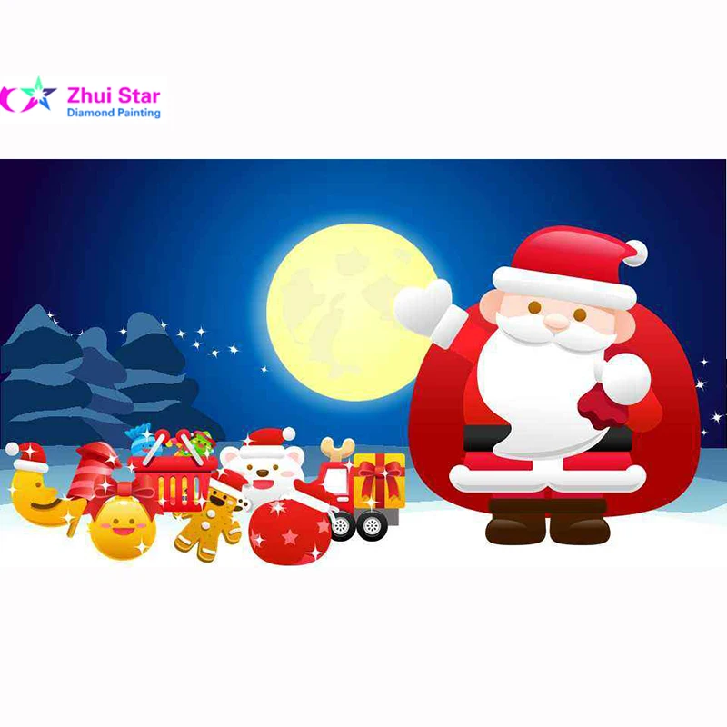 

Zhui Star 5D Diy Round Full diamond painting diamond painting embroidery cross stitch Home Decor diamond Cartoon Merry Christmas