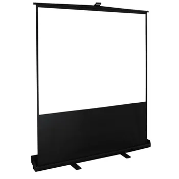 

80'' Mobile professional Pull up Floor Projector Projection Screen with Video Format 4:3 in Aluminium Case , Matte White