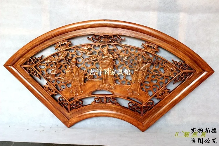 

Dongyang woodcarving doors and Windows partition wall hanging inside the Chinese antique camphorwood fan Pendant fulushou specia