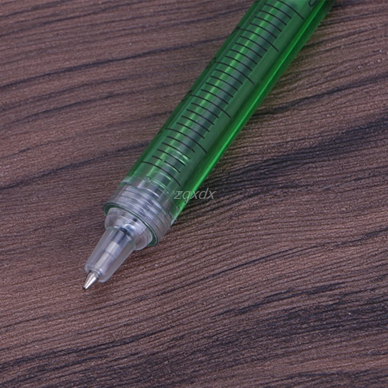 4 шт Оригинальная, в форме шприца впрыски гелевая ручка шариковая, черные чернила жидкий медицинский Стиль Прямая поставка