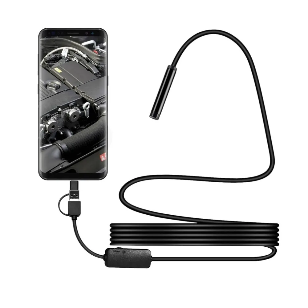 8 мм, Micro-USB Тип с портом типа c 3-в-1 эндоскоп 2/3. 5/5/10 м 1200P HD Borescope Водонепроницаемый IP68 USB видеонаблюдения с защитой от воды Камера