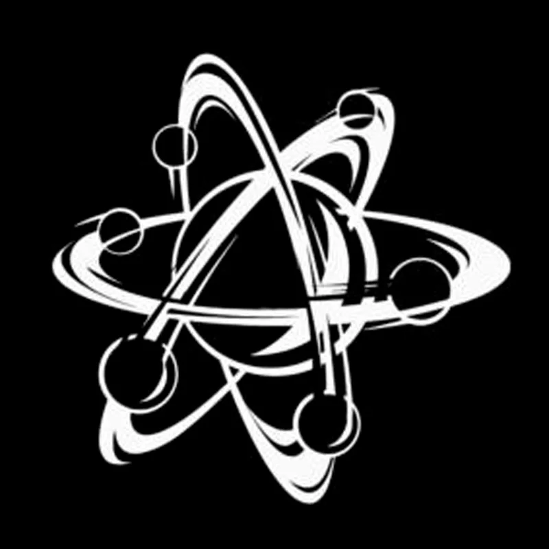 15,8 см* 15 см Atom Science Fashion Decoration автомобильные виниловые наклейки для стайлинга автомобилей черные/Серебристые S3-6184