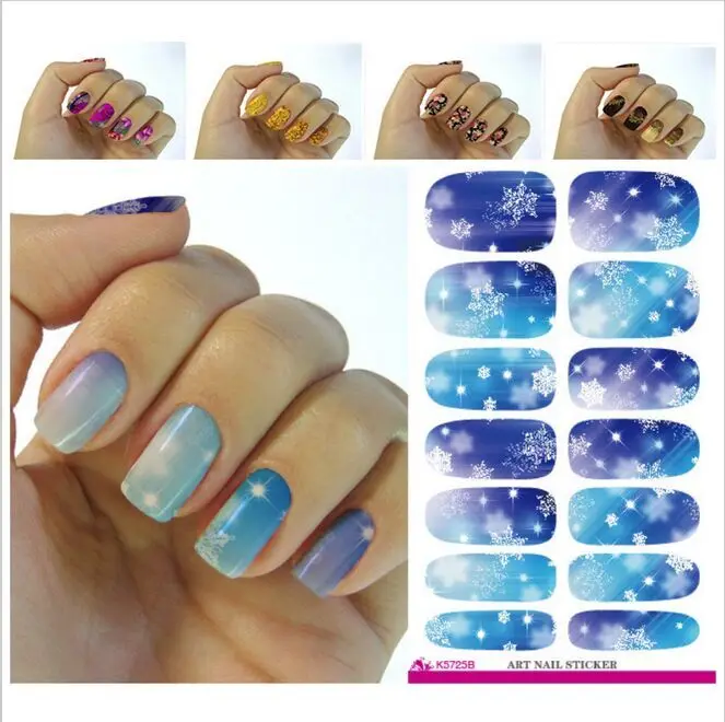 

2017 Rushed Real V646 Water Transfer Foil Nails Art Sticker Christmas Snowflake Flash Diamond Designs Manicure Decor Decals