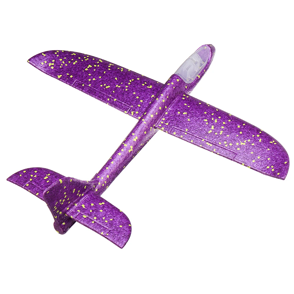 

Shake Sensor Luminous 48cm Plane Toy With LED Light Induction Hand Throwing Aircraft Airplane DIY Foam EPP Children Toys