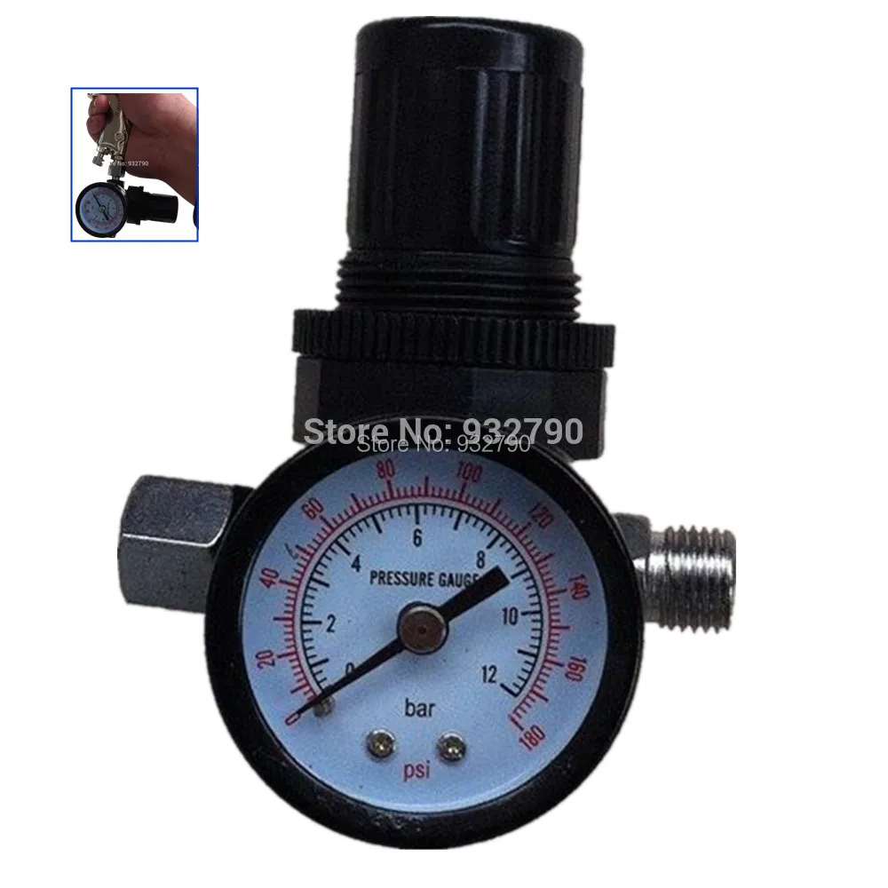 Buy 2pcs Spray Gun Pressure Gauge Gage Air Control