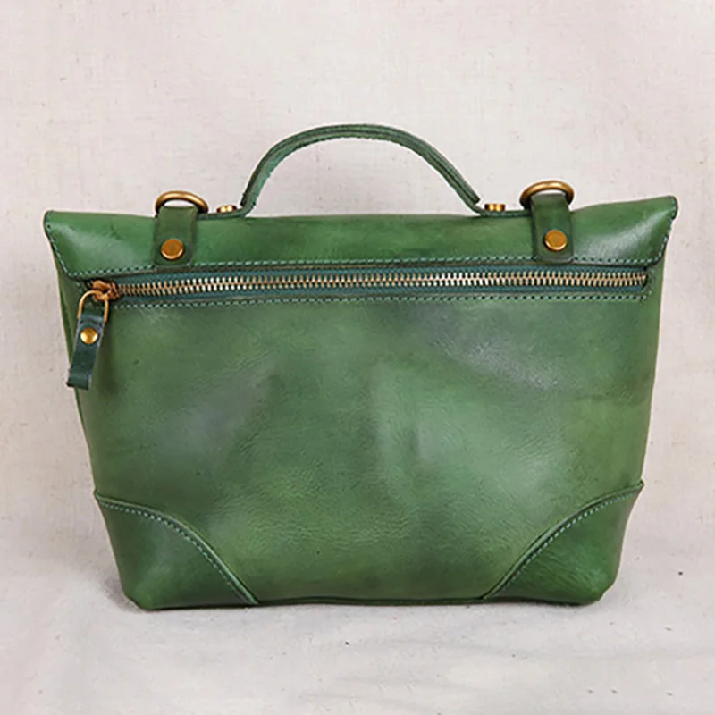 AETOO Pure handmade leather women's bag, mini bag, head leather shoulder bag, vintage literary slant bag