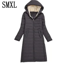 smxl ultra keep warm Down Jacket Fashion Autumn Winter Women Wadded Jackets Parkas Slim Fur Collar Hooded Coats Women Luxury
