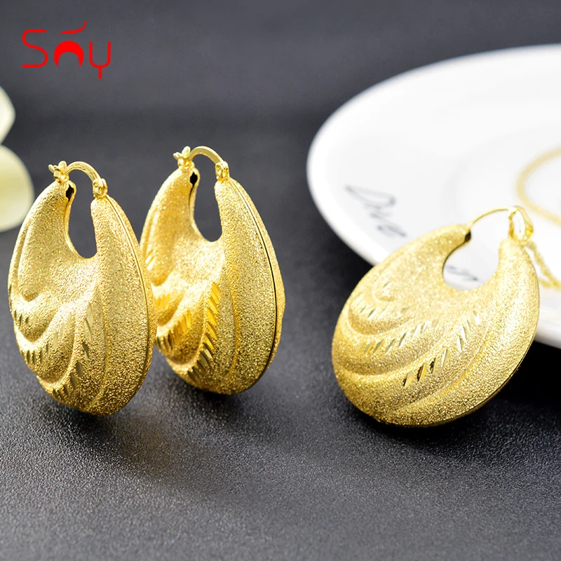 

Sunny Jewelry Hot Selling Big Jewelry Set For Women Necklace Earrings Pendant Romantic Round Jewelry Findings For Party Wedding