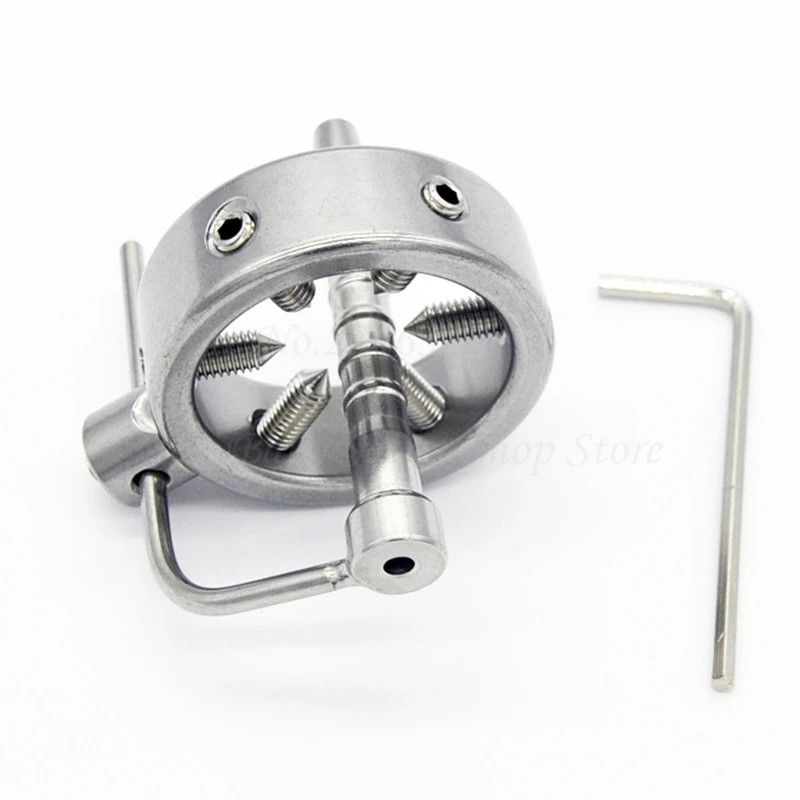 304 Stainless Steel Penis Rings With Urethral Sound Plug,Male Chastity Device,Scrotum Testicle Lock,Cock Clamp Sex Toys For Men