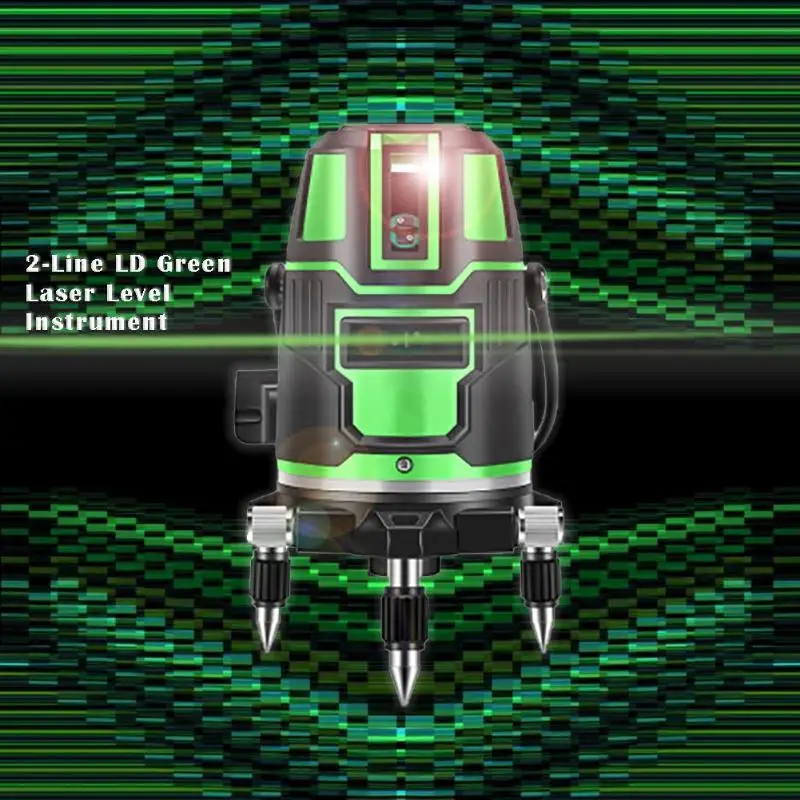 2 линии самонивелирующийся зеленый лазерный уровень детектор 360 горизонтальный вертикальный осенний инструмент Lazer метр для строительства