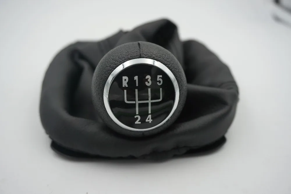 fast SHIPPING New 5 Speed Gear Shift Knob With Leather Boot For VW Golf