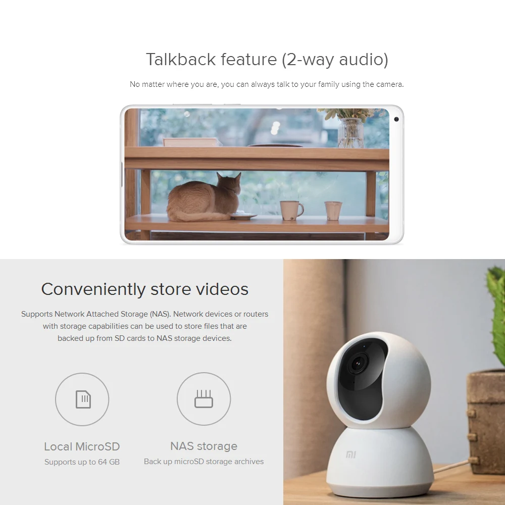 Глобальная версия, Xiaomi Mi, домашняя умная камера безопасности, 1080 P, HD IP камера, 360 градусов, ночное видение, колыбель, головка для смартфона, приложение