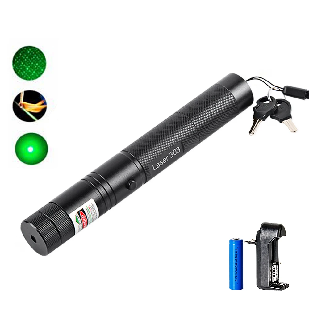 High Power Green Laser Pointer 532nm 5mW 303 Laser Pen Adjustable
