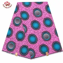 Новая полиэфирная восковая ткань Анкара новая bintareal waxвысокого качества 6 ярдов африканская ткань для вечерние платья FP6152