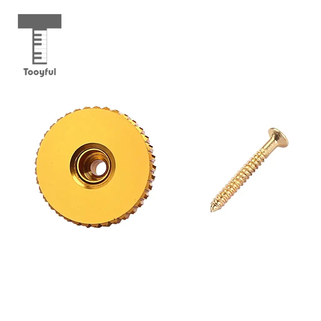 Tooyful Aluminum Alloy Strap Lock Button with Screw for Bass Guitar Mandolin Banjo Musical Parts