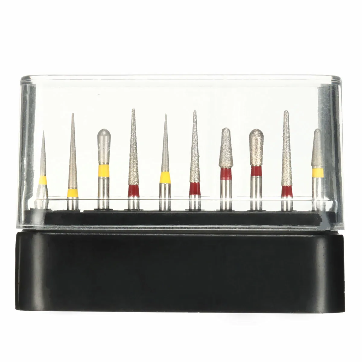 

10pcs Dental Burs Set High Speed Diamond Polishing Grinding Drill Grinder Bits Polishing Smoothing For Rotary Polisher Tool