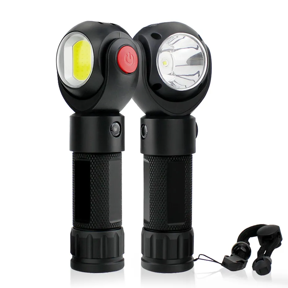 

T6+COB Torch With Magnet Flashlight 7 Modes High Brightness USB Charging 360 Rotatable Worklight Waterproof Outdoor Lighting