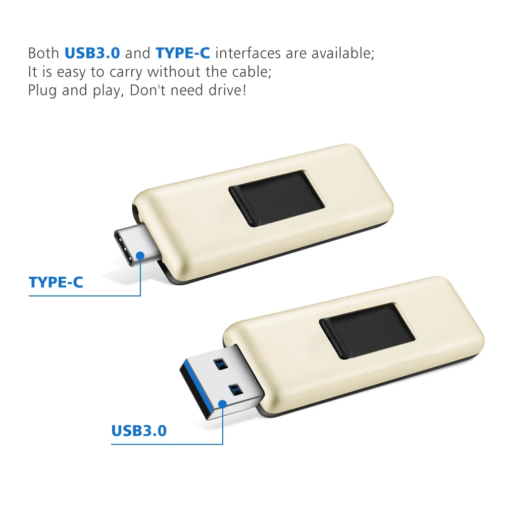 KingDian Новое поступление 64GB 128GB type-C 3,1& USB 3,0& Ultra Dual USB C флеш-накопитель для PC Book Pro смартфона