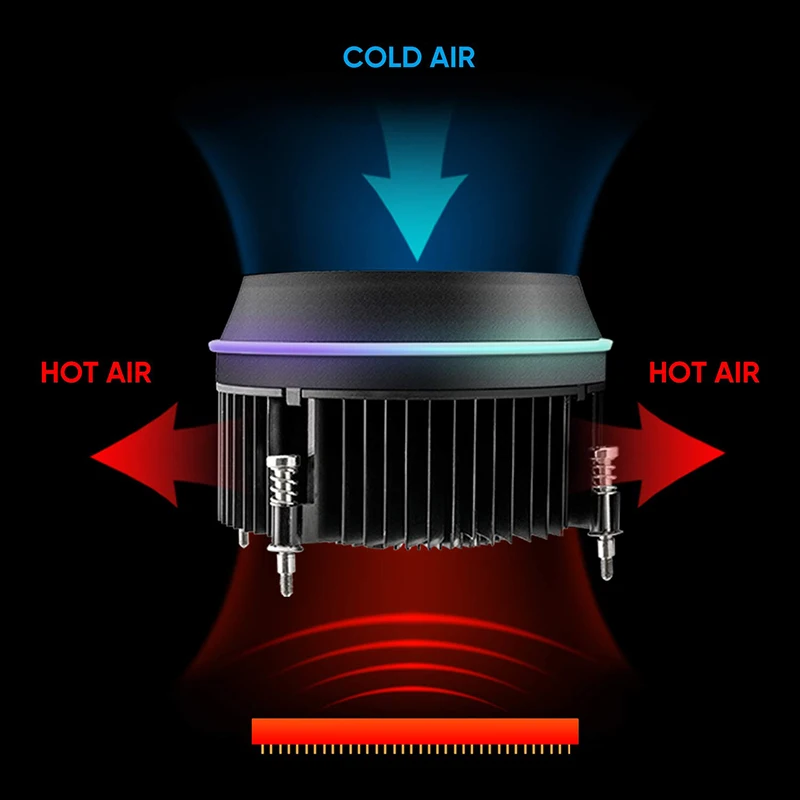 Aigo Shadow cpu Cooler TDP 280W PWM светодиодный AURA SYNC 3 p-5 V 4pin двойное кольцо RGB cpu вентилятор Радиатор охлаждения для Intel Core i7 LGA 115x