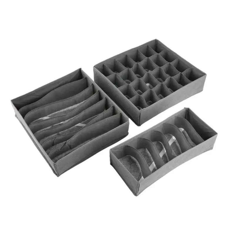 3pcs/set Multifunctional Clothes Socks Bra Ties Underwear Storage Boxes Organizer Container Home Storage Box 3pcs/set Multifunctional Clothes Socks Bra Ties Underwear Storage Boxes Organizer Container Home Storage Box