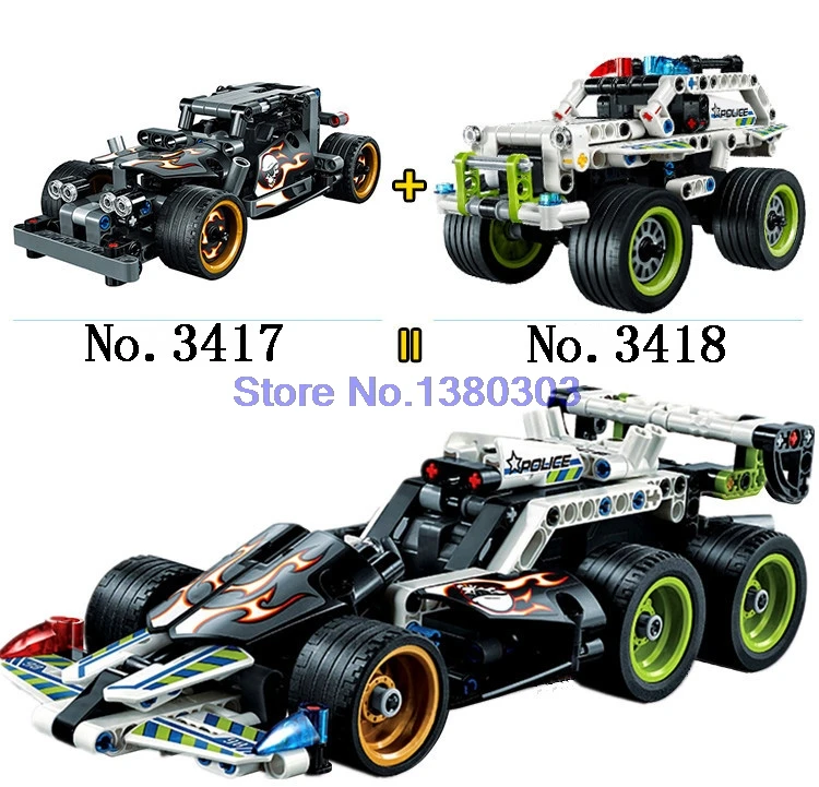 lego technic pull back police