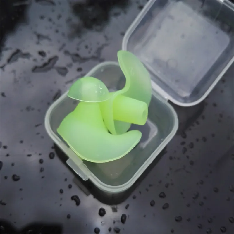 Пылезащитные и водонепроницаемые спиральные затычки ушные для плавания взрослые силиконовые принадлежности для плавания и дайвинга профессиональные мягкие затычки для ушей в коробке