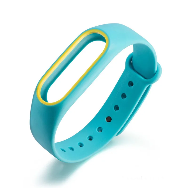 Ремешок сменный силиконовый для Xiaomi Mi Band 2 мягкий двухцветный браслет смарт часов