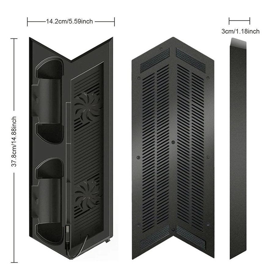 PS4 многофункциональная Вертикальная охлаждающая подставка кулер вентилятор двойной джойстик/контроллер/джойстик USB зарядное устройство для Playstation 4 PS4