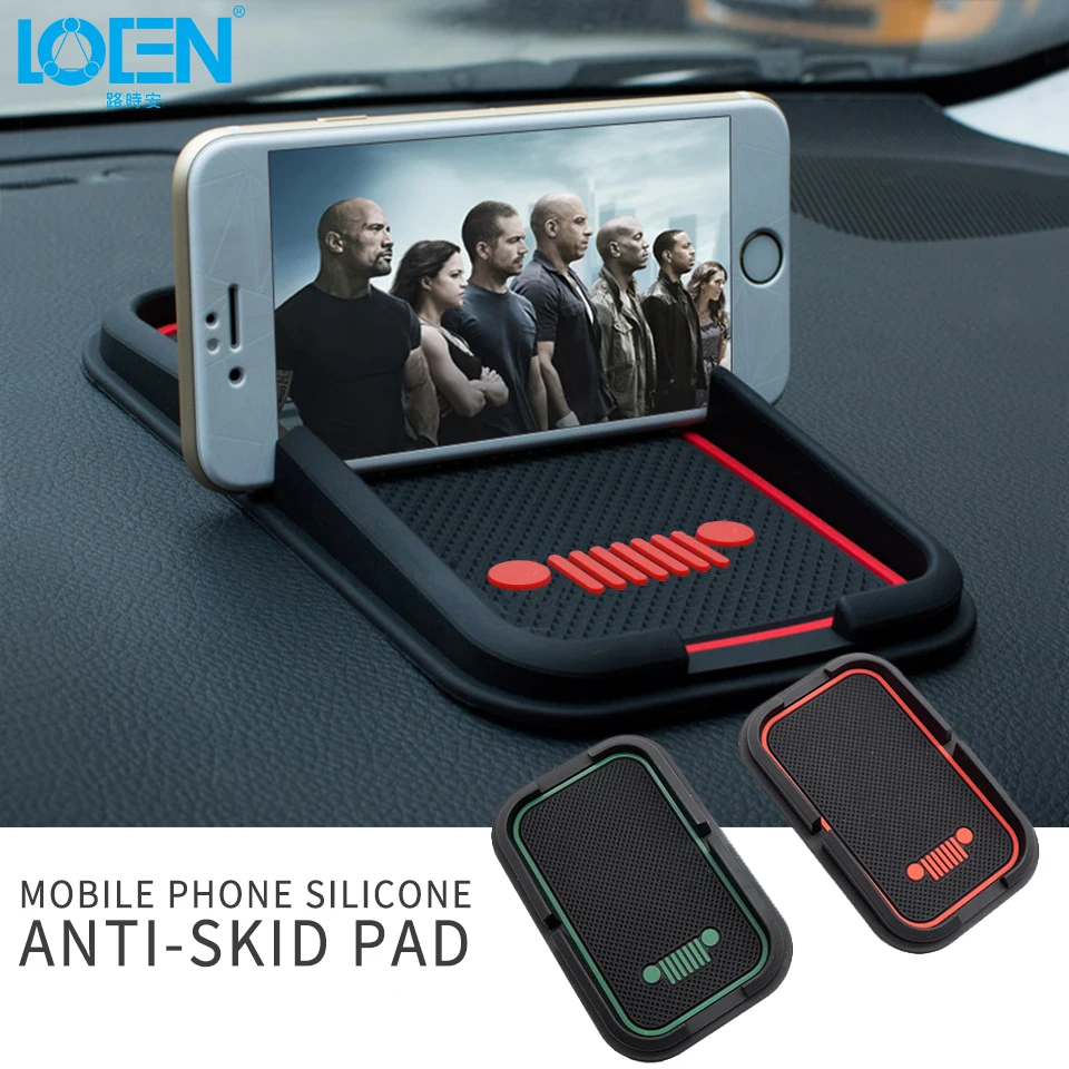 

LOEN Car Anti Slip Dashboard Pad Mat Phone Holder Black Silica Gel Car-styling Auto Interior Accessories 17.5CM*11.5CM*2CM