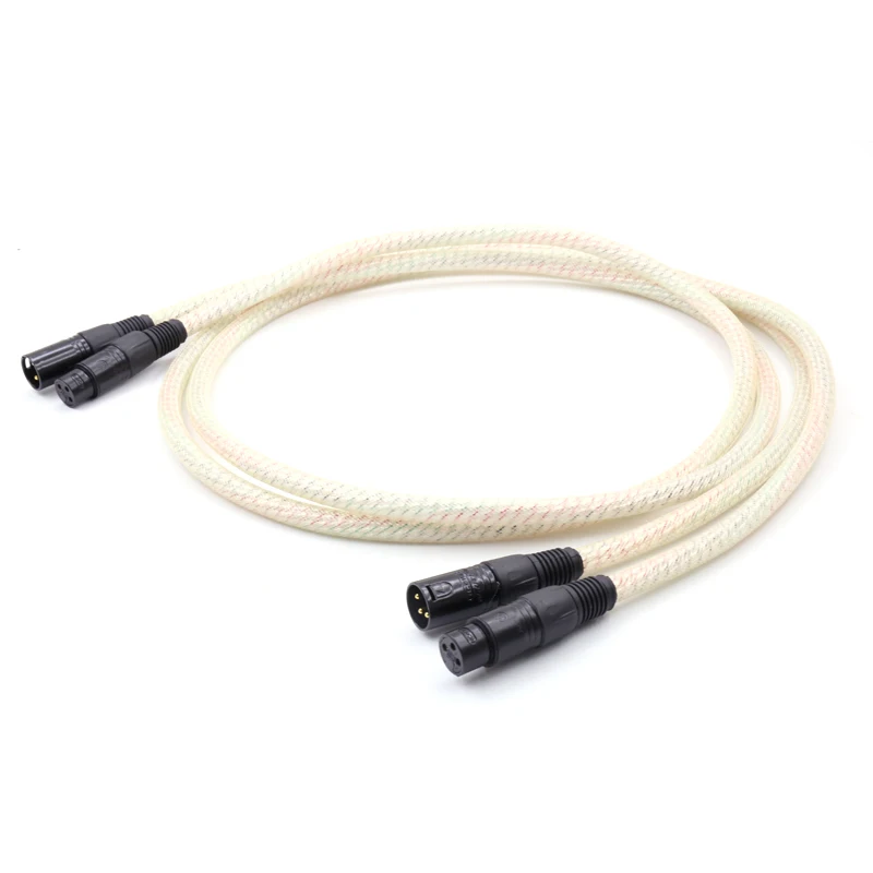 pair hifi XLR Balanced connector Interconnect Cable with Gold plated