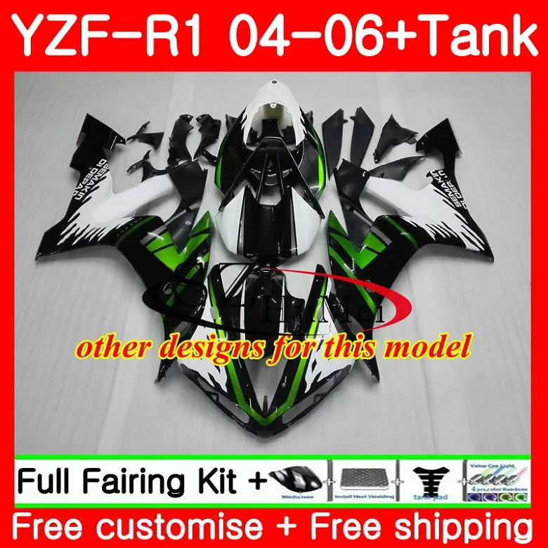 Корпус для YAMAHA YZF-1000 YZF-R1 04 06 YZF1000 68SH14 YZFR1 04 05 06 YZF 1000 R 1 YZF R1 2004 2005 2006 синий Обтекатели с пламенем комплект