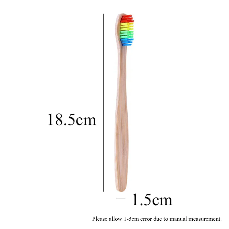 2 Pcs Wooden Rainbow Baby Bamboo Toothbrush Oral Care Soft-bristled Teeth Brush for Kids Baby Training Toothbrush Dental Care 2 Pcs Wooden Rainbow Baby Bamboo Toothbrush Oral Care Soft-bristled Teeth Brush for Kids Baby Training Toothbrush Dental Care