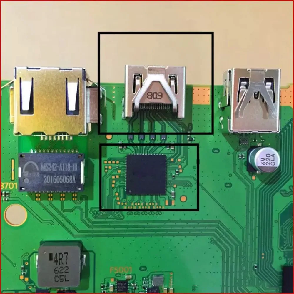 Замена декодирования чип Запчасти для PS4 slim pro консоль HDMI порт чип IC MN864729 оригинальные новые аксессуары
