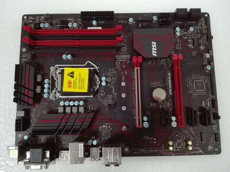 Оригинальная материнская плата для MSI Z270 GAMING PLUS DDR4 LGA 1151 64 Гб USB2.0 USB3.1 VGA настольной