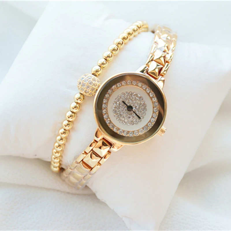 

3 Color Women Quartz Watch with Bangle Bracelet  Wrist Watch 2017 Fashion Casual Alloy Wristwatch