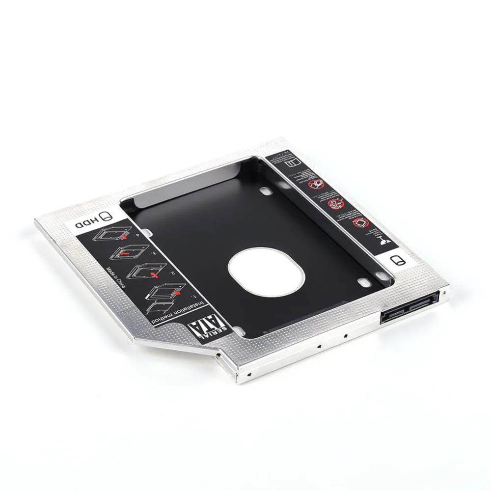 Новый алюминиевый SATA 2nd HDD SSD жесткий диск Оптический Bay Caddy адаптер с отверткой для